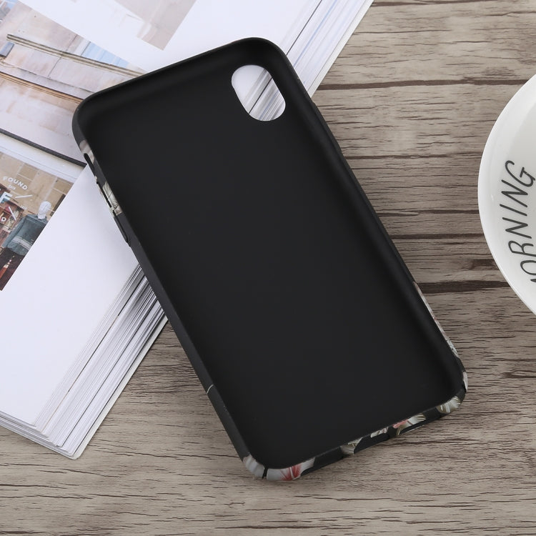 For iPhone XR Luminous Morning Glory Pattern PC Protective Case