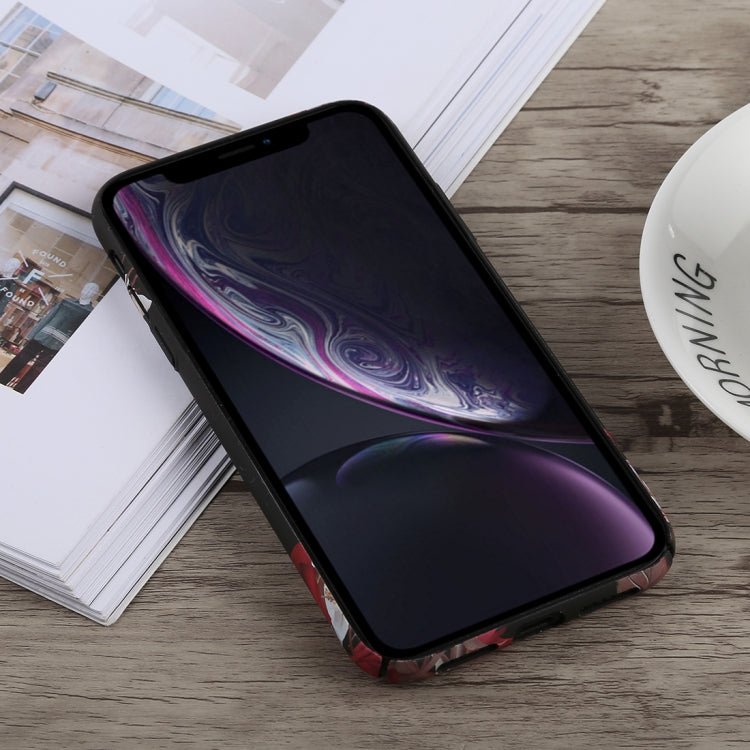 For iPhone XR Luminous Rose Pattern PC Protective Case