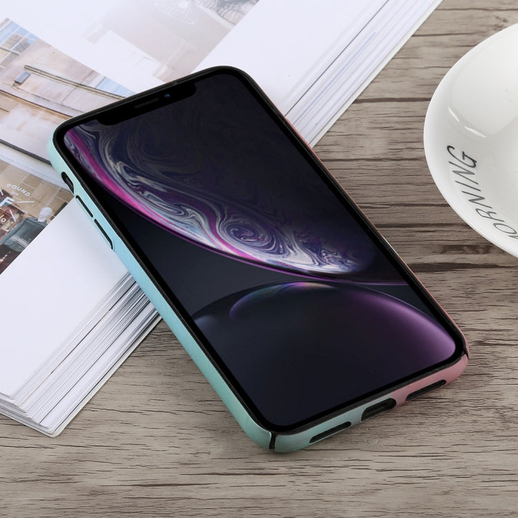 For iPhone XR Luminous Seaside Pattern PC Protective Case