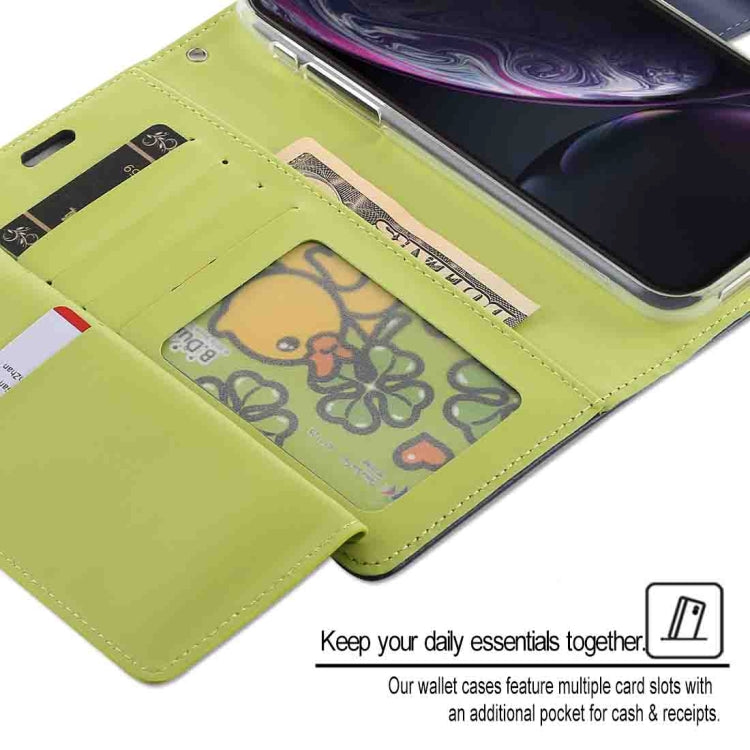 For iPhone XR GOOSPERY RICH DIARY Crazy Horse Texture Horizontal Flip Leather Case with Card Slots & Wallet