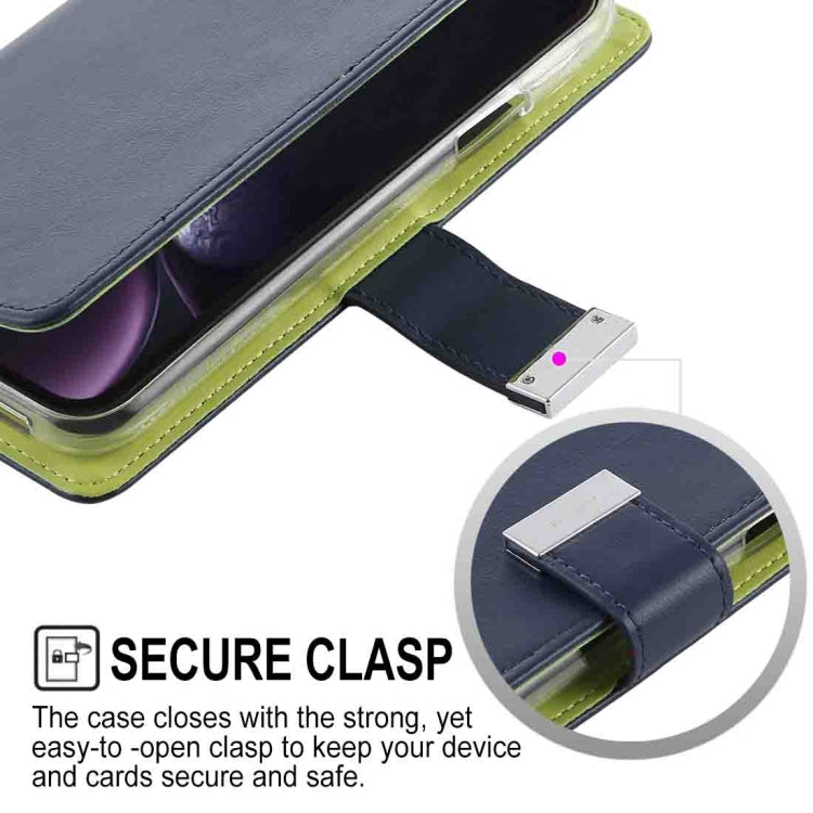 For iPhone XR GOOSPERY RICH DIARY Crazy Horse Texture Horizontal Flip Leather Case with Card Slots & Wallet