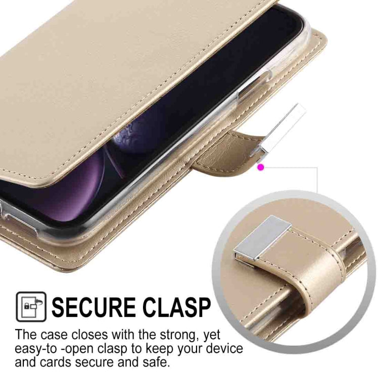 For iPhone XR GOOSPERY RICH DIARY Crazy Horse Texture Horizontal Flip Leather Case with Card Slots & Wallet