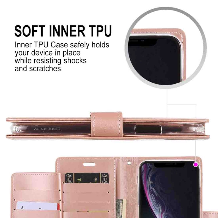 For iPhone XR GOOSPERY RICH DIARY Crazy Horse Texture Horizontal Flip Leather Case with Card Slots & Wallet