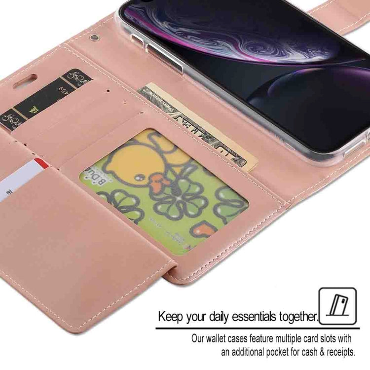 For iPhone XR GOOSPERY RICH DIARY Crazy Horse Texture Horizontal Flip Leather Case with Card Slots & Wallet