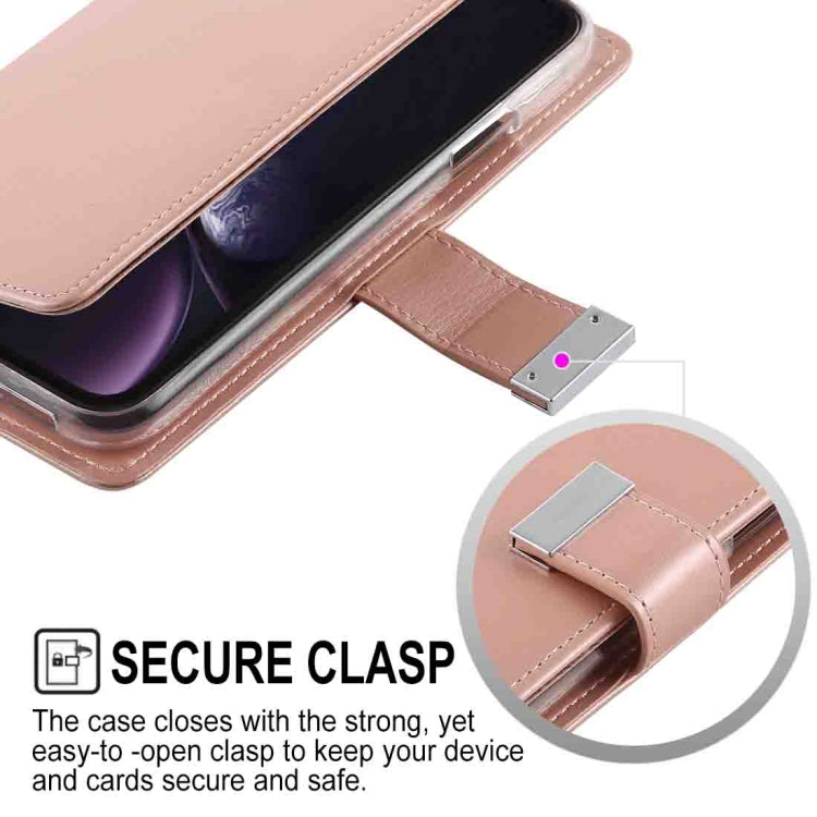 For iPhone XR GOOSPERY RICH DIARY Crazy Horse Texture Horizontal Flip Leather Case with Card Slots & Wallet