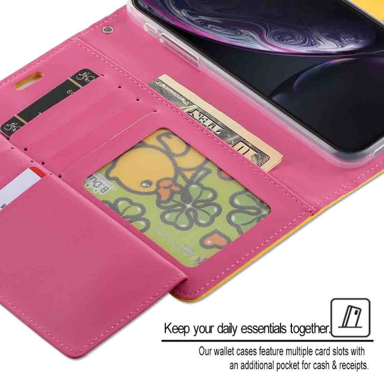 For iPhone XR GOOSPERY RICH DIARY Crazy Horse Texture Horizontal Flip Leather Case with Card Slots & Wallet