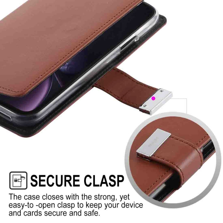 For iPhone XR GOOSPERY RICH DIARY Crazy Horse Texture Horizontal Flip Leather Case with Card Slots & Wallet