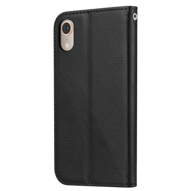 For iPhone XR Knead Skin Texture Horizontal Flip Leather Case with Photo Frame & Holder & Card Slots & Wallet