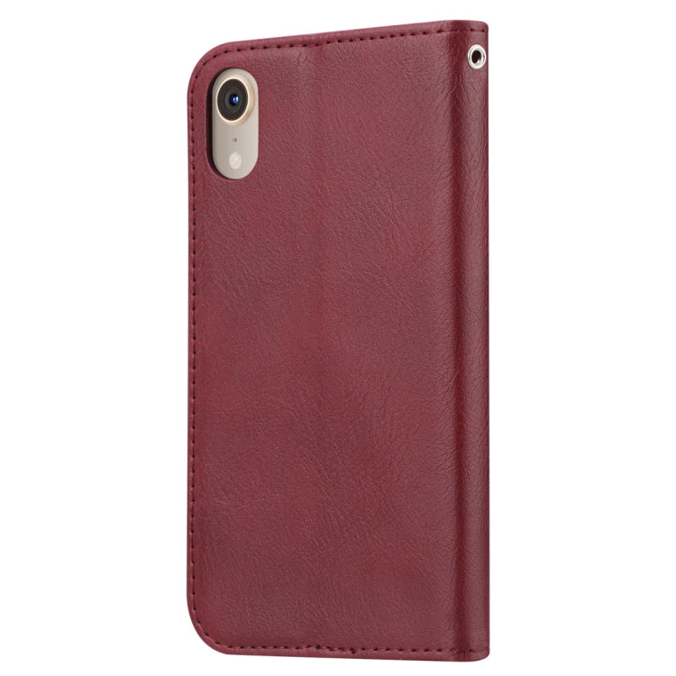 For iPhone XR Knead Skin Texture Horizontal Flip Leather Case with Photo Frame & Holder & Card Slots & Wallet