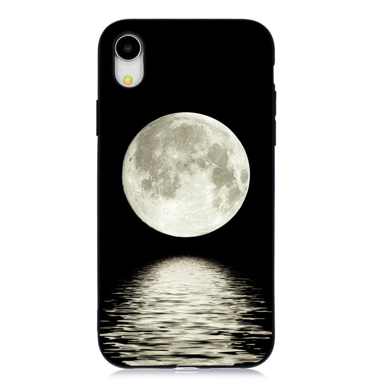 For iPhone XR Moon Painted Pattern Soft TPU Case