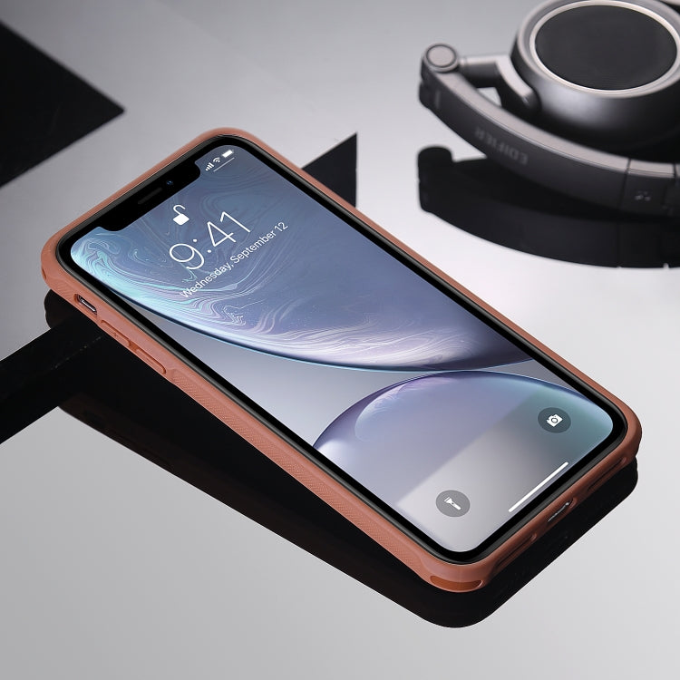 For iPhone XR Magnetic Shockproof TPU + PC + PU Leather Pasted Case
