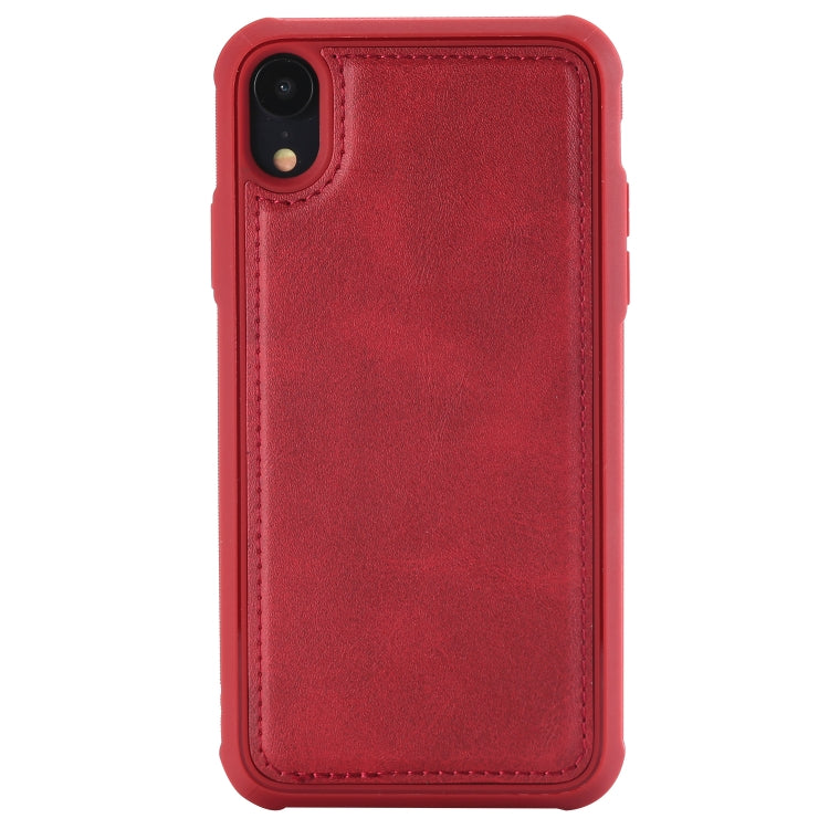 For iPhone XR Magnetic Shockproof TPU + PC + PU Leather Pasted Case