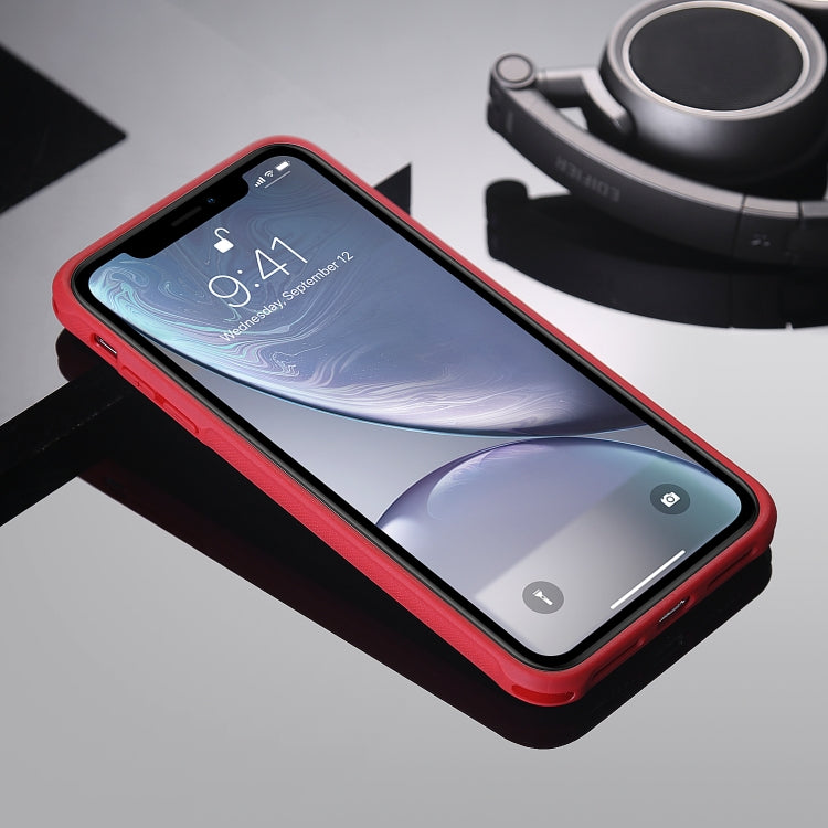 For iPhone XR Magnetic Shockproof TPU + PC + PU Leather Pasted Case