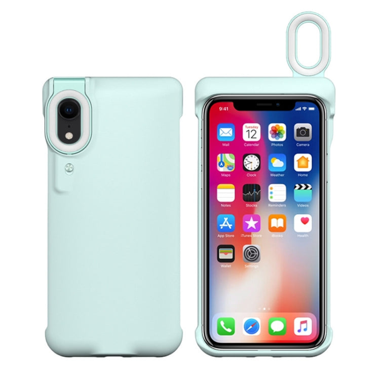 For iPhone XR Ring Flash Selfie Fill Light Protective Case