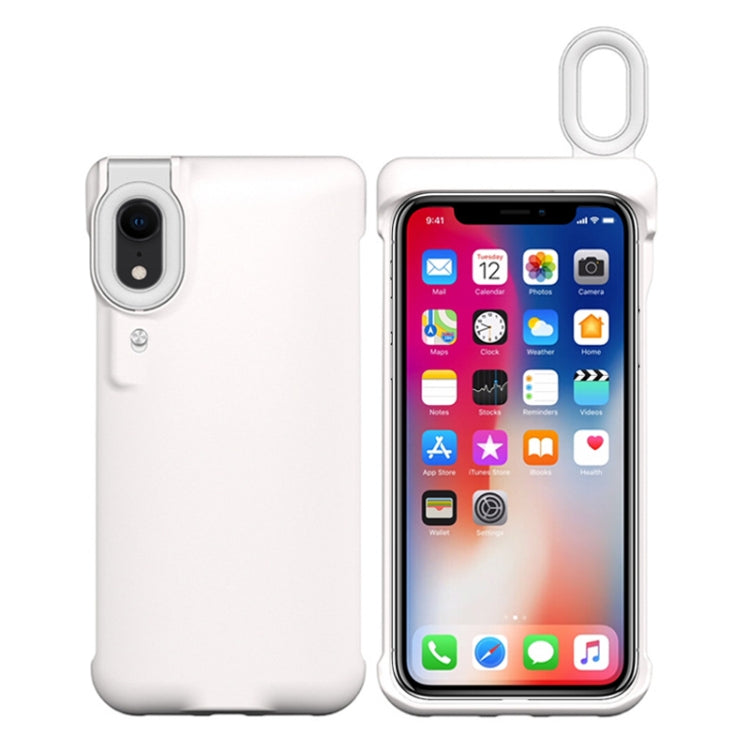 For iPhone XR Ring Flash Selfie Fill Light Protective Case