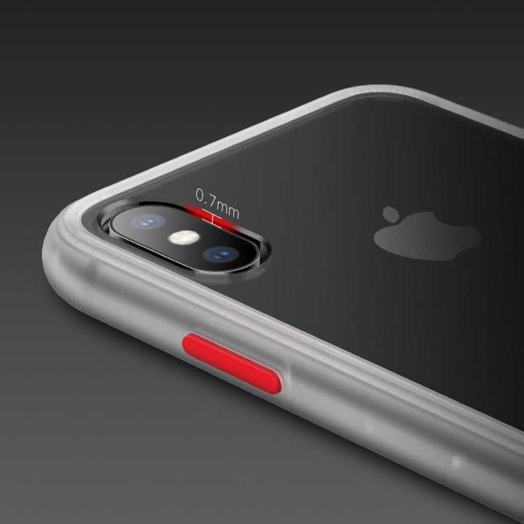For iPhone XR Shockproof Frosted PC + TPU Case