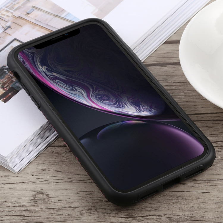 For iPhone XR Travel Box Shape Painted Marble Protective TPU + PC Case