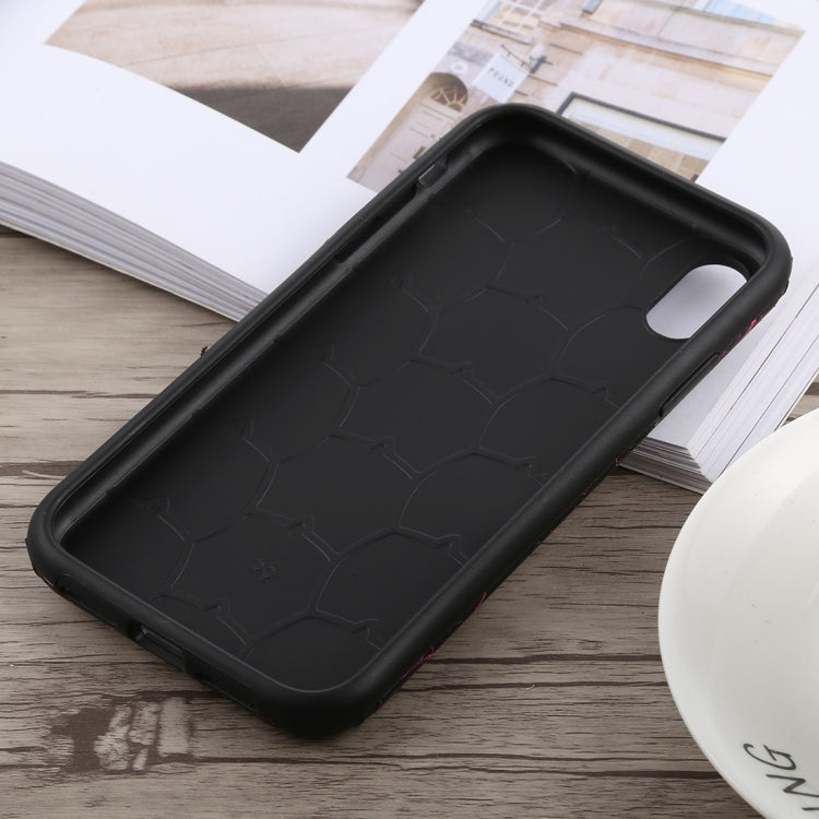 For iPhone XR Travel Box Shape Painted Marble Protective TPU + PC Case