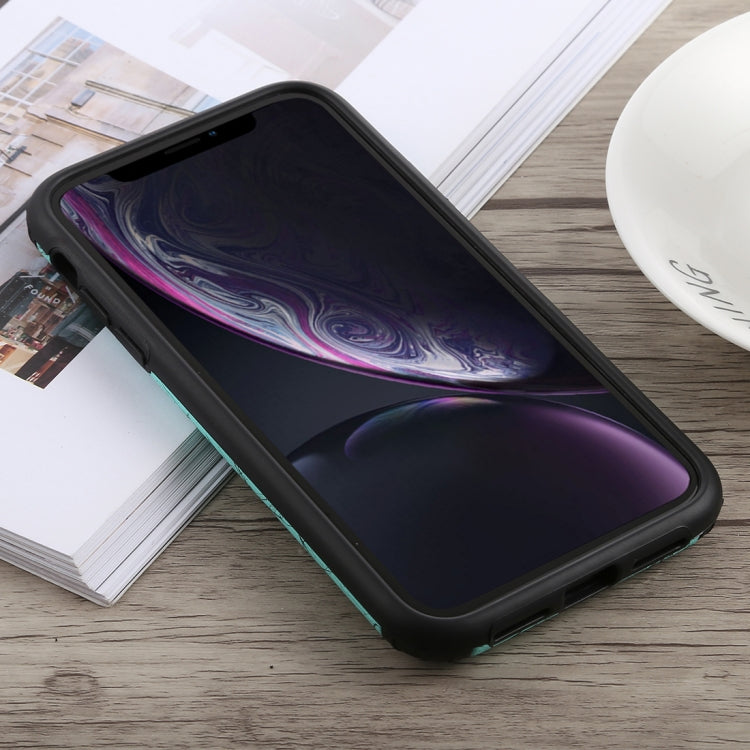 For iPhone XR Travel Box Shape Painted Marble Protective TPU + PC Case