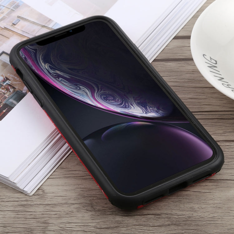 For iPhone XR Travel Box Shape Painted Marble Protective TPU + PC Case