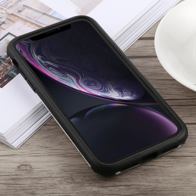 For iPhone XR Travel Box Shape Painted Marble Protective TPU + PC Case