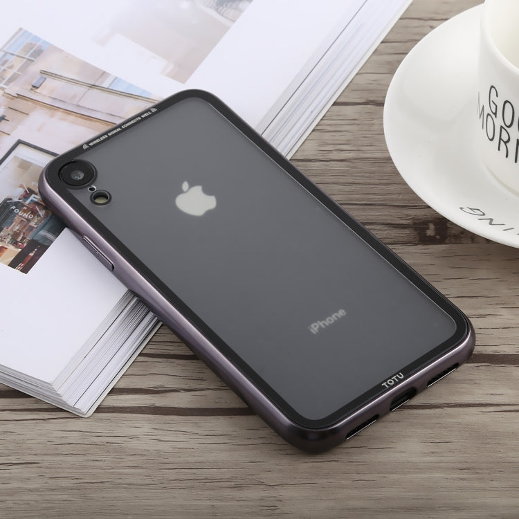 For iPhone XR TOTUDESIGN Style Series Electroplating Transparent TPU + PC Case