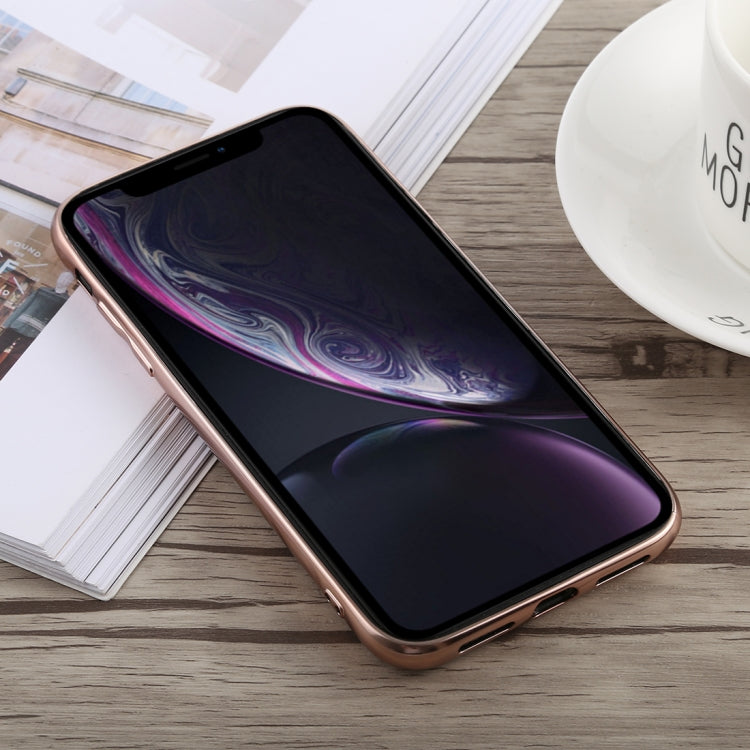 For iPhone XR TOTUDESIGN Style Series Electroplating Transparent TPU + PC Case