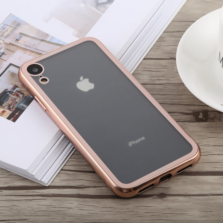 For iPhone XR TOTUDESIGN Style Series Electroplating Transparent TPU + PC Case