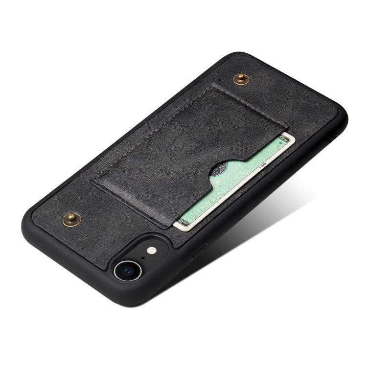 For iPhone XR Cowhide Texture Magnetic Absorption Detachable Horizontal Flip Leather Case with Holder & Card Slots & Wallet