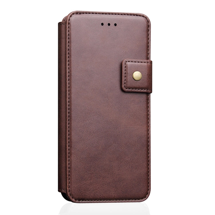 For iPhone XR Cowhide Texture Magnetic Absorption Detachable Horizontal Flip Leather Case with Holder & Card Slots & Wallet