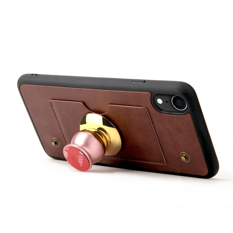 For iPhone XR Cowhide Texture Magnetic Absorption Detachable Horizontal Flip Leather Case with Holder & Card Slots & Wallet
