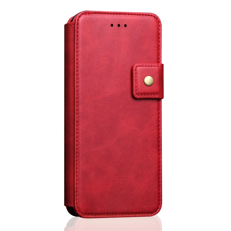 For iPhone XR Cowhide Texture Magnetic Absorption Detachable Horizontal Flip Leather Case with Holder & Card Slots & Wallet