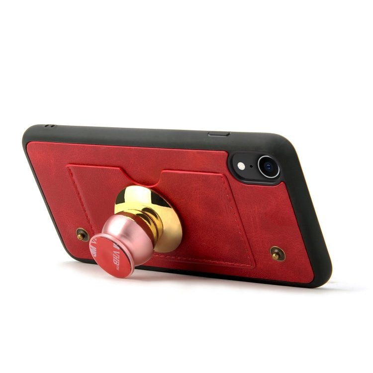 For iPhone XR Cowhide Texture Magnetic Absorption Detachable Horizontal Flip Leather Case with Holder & Card Slots & Wallet