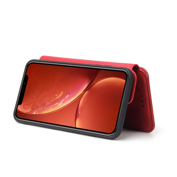 For iPhone XR Cowhide Texture Magnetic Absorption Detachable Horizontal Flip Leather Case with Holder & Card Slots & Wallet
