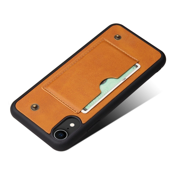 For iPhone XR Cowhide Texture Magnetic Absorption Detachable Horizontal Flip Leather Case with Holder & Card Slots & Wallet