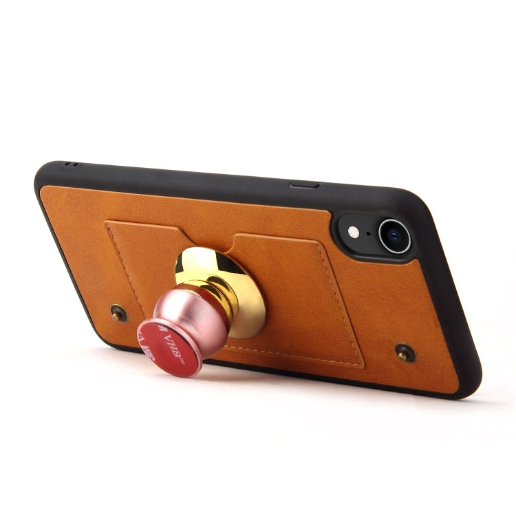 For iPhone XR Cowhide Texture Magnetic Absorption Detachable Horizontal Flip Leather Case with Holder & Card Slots & Wallet