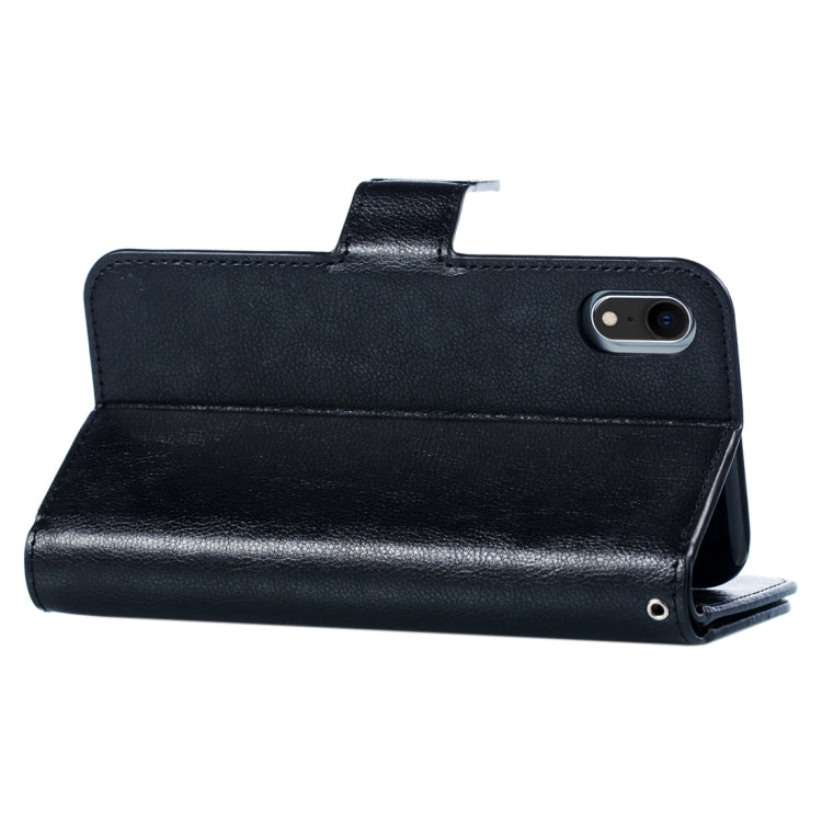 For iPhone XR Crazy Horse Texture Horizontal Flip Leather Case with Card Slots & Wallet & Photo Frame