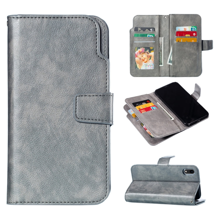 For iPhone XR Crazy Horse Texture Horizontal Flip Leather Case with Card Slots & Wallet & Photo Frame