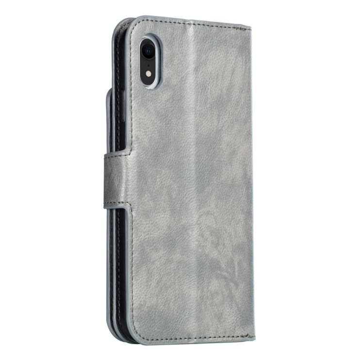 For iPhone XR Crazy Horse Texture Horizontal Flip Leather Case with Card Slots & Wallet & Photo Frame
