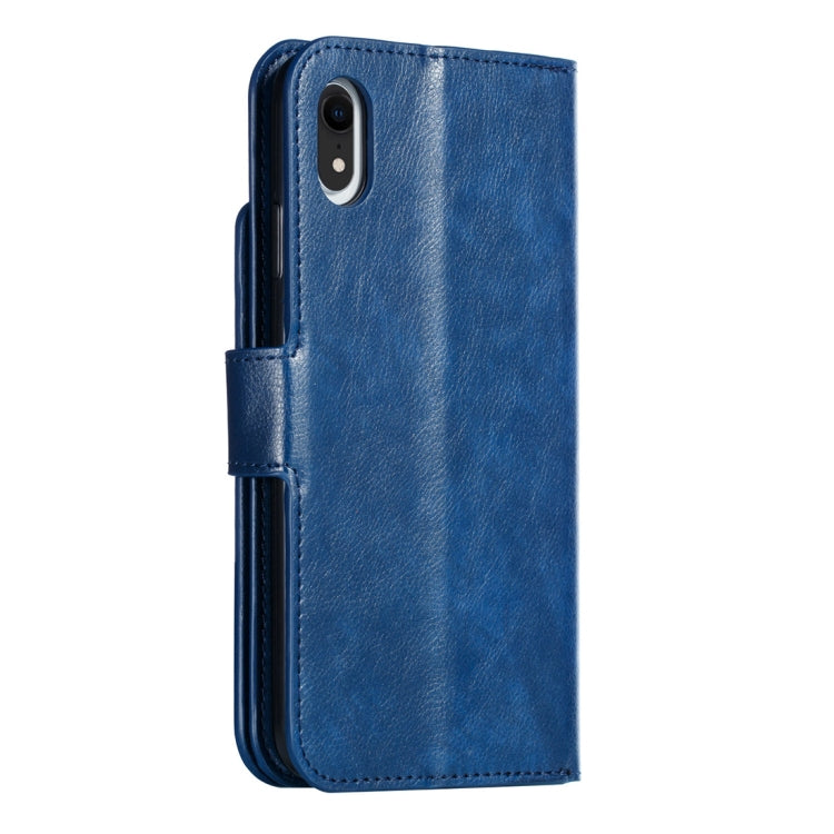 For iPhone XR Crazy Horse Texture Horizontal Flip Leather Case with Card Slots & Wallet & Photo Frame