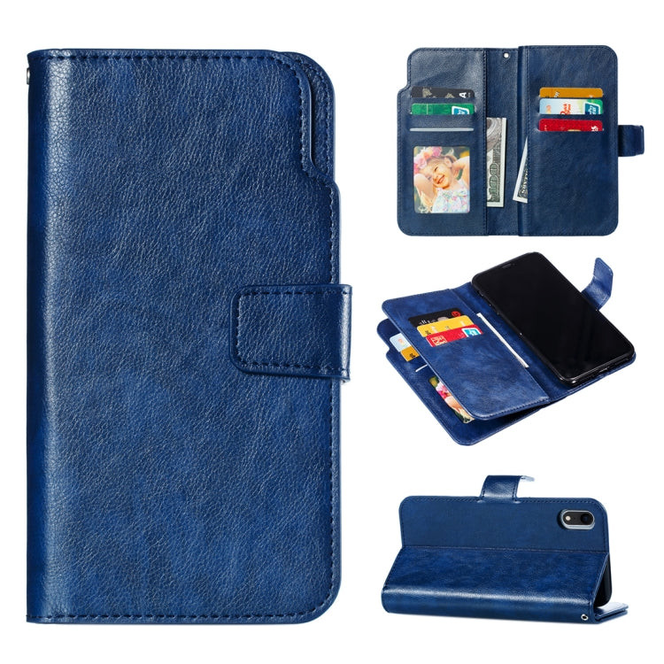 For iPhone XR Crazy Horse Texture Horizontal Flip Leather Case with Card Slots & Wallet & Photo Frame