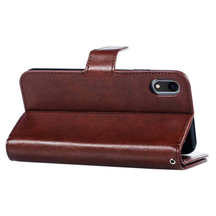 For iPhone XR Crazy Horse Texture Horizontal Flip Leather Case with Card Slots & Wallet & Photo Frame