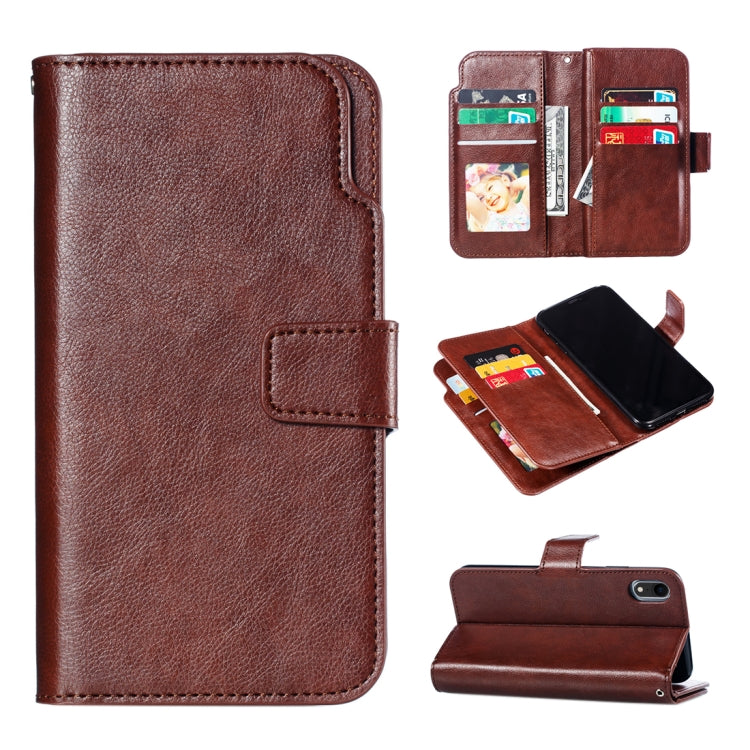 For iPhone XR Crazy Horse Texture Horizontal Flip Leather Case with Card Slots & Wallet & Photo Frame