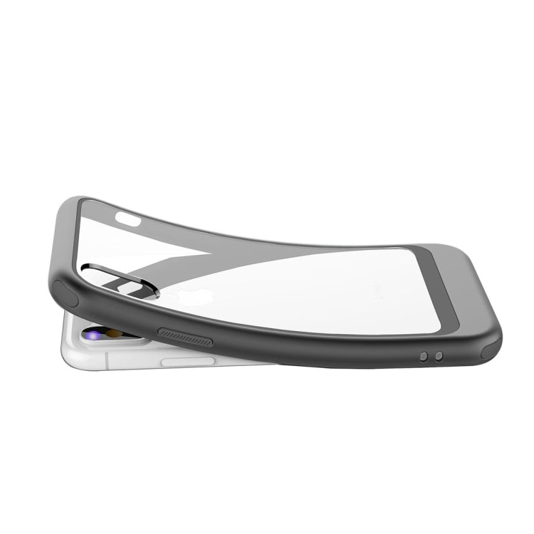For iPhone XR Transparent PC Full Coverage Shockproof Protective Case