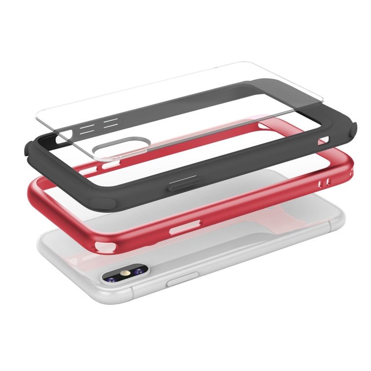 For iPhone XR Transparent PC Full Coverage Shockproof Protective Case