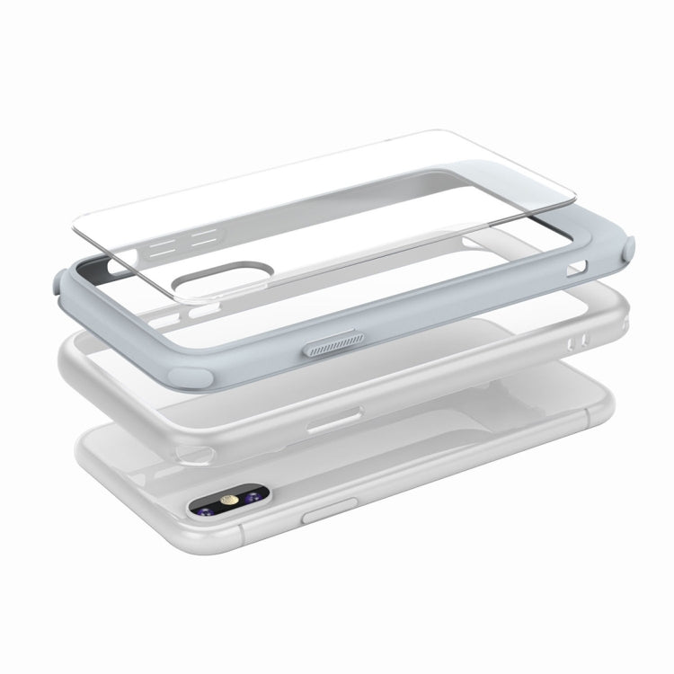 For iPhone XR Transparent PC Full Coverage Shockproof Protective Case