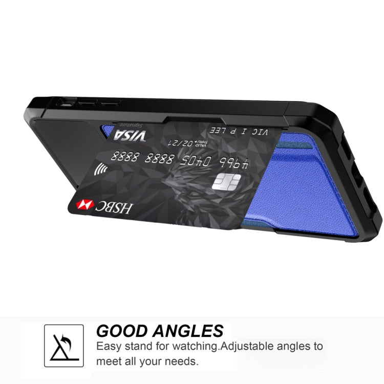 For iPhone XR Shockproof Magnetic PC Case with Card Slot