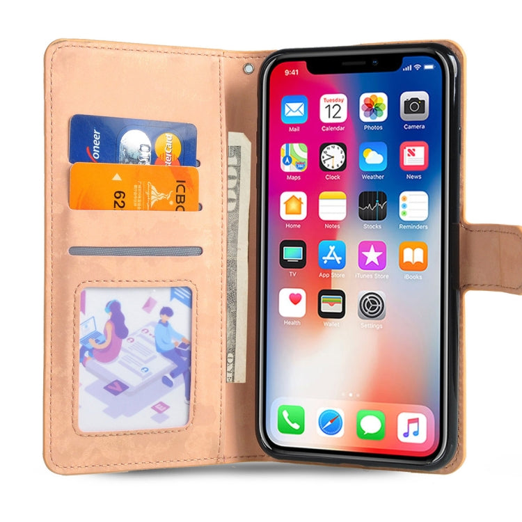 For iPhone XR Horizontal Flip 3D Gradient Color PU + TPU Leather Case with Holder & Card Slots & Photo frame