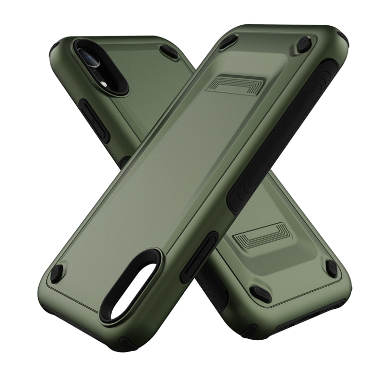 For iPhone XR Ultra-thin TPU+PC Mechanic Shockproof Protective Case