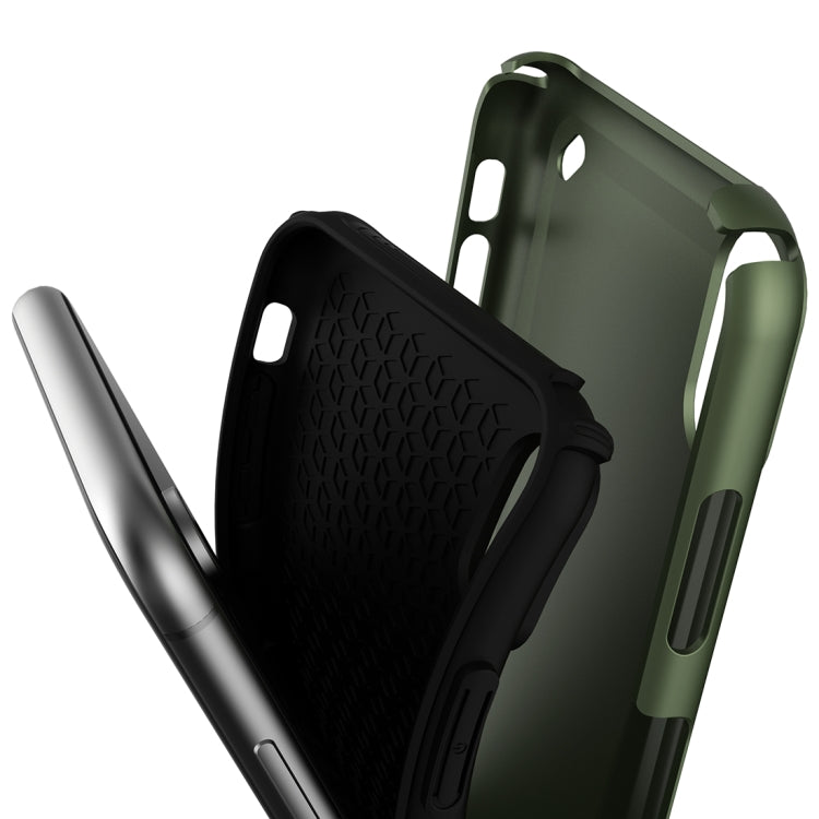 For iPhone XR Ultra-thin TPU+PC Mechanic Shockproof Protective Case
